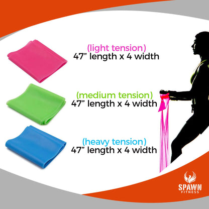 Resistance Bands Physical Therapy Exercise Bands Set of 3 Workout Bands